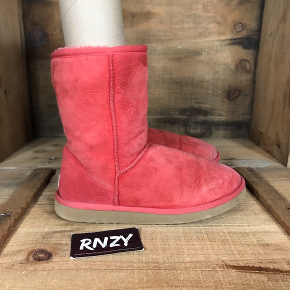 UGG Shoes - Ugg Shearling Lined Classic Short Chili Red Boot